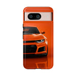 Orange Camaro Phone Case, ZL1 American Muscle Car Tough Cover for Men Gift