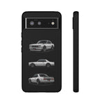 Silver Hakosuka Skyline Classic Sports Car Tough Phone Case for JDM Fans