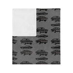 1968 Charger R/T Black Microfiber Throw Blanket Classic Muscle Car