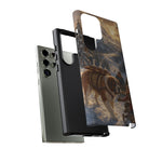 Saint Bernard Winter Rescue phone case | snowy mountain dog scene