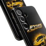Z06 Corvette Phone Case, Yellow Neon Chrome Studio Cover