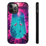 Neon Flamingo Pool Vaporwave Art Tough Phone Case