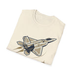 F-22 Raptor Minimalist silhouette Aviation T-Shirt for Pilots and Airplane Enthusiasts