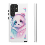 Pastel Panda Phone Case, Glitch Color Block Cover