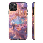 Floating Pool Deck Phone Case, Pastel Cloud 3D Render Cover