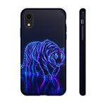 Neon Blue Tiger phone case | tough protective cover