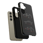 Black GNX Phone Case, Three-View Muscle Car Vector Tough Cover