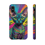 Devon Rex Cat Elf Pixie Pop Art Tough Phone Case