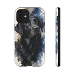 Black Lab Watercolor Art Tough Phone Case - Dog Portrait