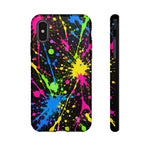 Neon Paint Splatter 90s Art Tough Phone Case