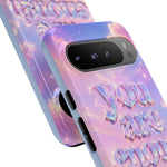 You Are Enough phone case | pastel cloud affirmation protective case