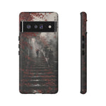 Rainy Temple Stairs Autumn Phone Case Ink Art Tough Case