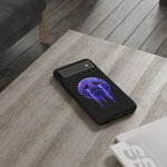 Glitch Sad Face Phone Case, Anime Melt Static Tough Cover