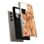 Miniature Poodle Whimsical Watercolor Art Tough Phone Case