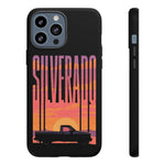 Silverado sunset truck Phone Case | Retro pickup silhouette