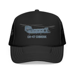 CH-47 Chinook Foam Trucker Hat – Military Helicopter Aviation Snapback Cap