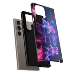 Neon Koi Reflection Vaporwave phone case | Tough Cover
