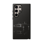 Black Classic C10 Truck Phone Case | Vintage Pickup Reflection, Minimal Auto Design