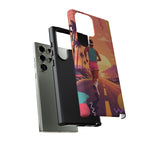 Retro Runner Sunset phone case | 80s Vaporwave jogging design