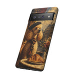 Poodle in Beret Phone Case | Vintage Paris Café Illustration