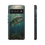 Largemouth Bass Phone Case, Sunlit Underwater Tough Cover, Gift