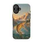 Leaping Golden Trout Lake Scene phone case | Tough Cover
