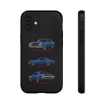 1970 Chevelle SS Phone Case Blue, Three-View Vector Tough Cover