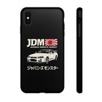 R34 Skyline GT-R JDM Rising Sun Tough Phone Case Cover Gift