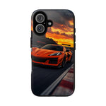 Orange C8 Z06 Flat Plane V8 Speed Art Tough Phone Case
