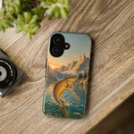 Leaping Golden Trout Lake Scene phone case | Tough Cover