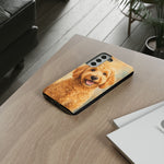 Goldendoodle Fluffy Curls Portrait Art Tough Phone Case