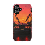 Black Camaro ZL1 Sunset Tough Phone Case - Palm Silhouette