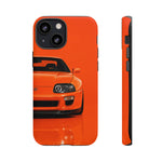 Orange Supra Phone Case, MK4 90s JDM Legend Tough Protective Cover for Men