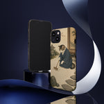 Zen Garden Cat Phone Case, Sand Spiral Japanese Art Cover