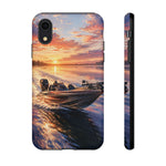 Sunset Bass Fishing Boat phone case | Tough Cover