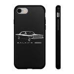 Vintage Galaxie 500 Phone Case | Classic Car Illustration, Black