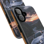 Skyline GT-R R34 White Nurburgring Speed Art Tough Phone Case