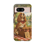 Cocker Spaniel Picnic Scene phone case | vintage dog art