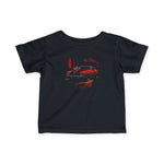 1969 Camaro SS Red Black Chevy Classic Muscle Car Graphic Baby Tee Shirt