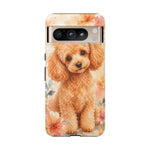 Miniature Poodle Whimsical Watercolor Art Tough Phone Case