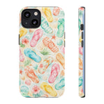 Watercolor Flip Flops pattern Tough Case | Beach Shells Phone Cover