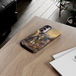 Poodle Painter Scene phone case | Artistic Dog Landscape