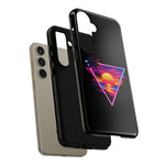 Synthwave Sunset Triangle Phone Case Retro Vaporwave Case