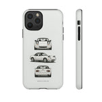 1989 Miata White Triple View Roadster Tough Phone Case Cover