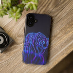 Neon Blue Tiger phone case | tough protective cover