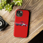 Red Classic Corvette C1 Illustration phone case | Retro Car Tough Case