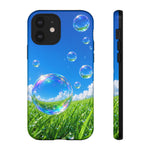 Bubbles Over Grass phone case | Tough Cover
