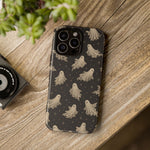 Vintage Ghost Pattern phone case | Halloween spooky stars design