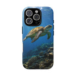Sea Turtle Reef Phone Case, Coral Ocean Dappled Sunlight Tough Cover