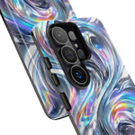Chrome Metallic Swirl  Art Tough Phone Case